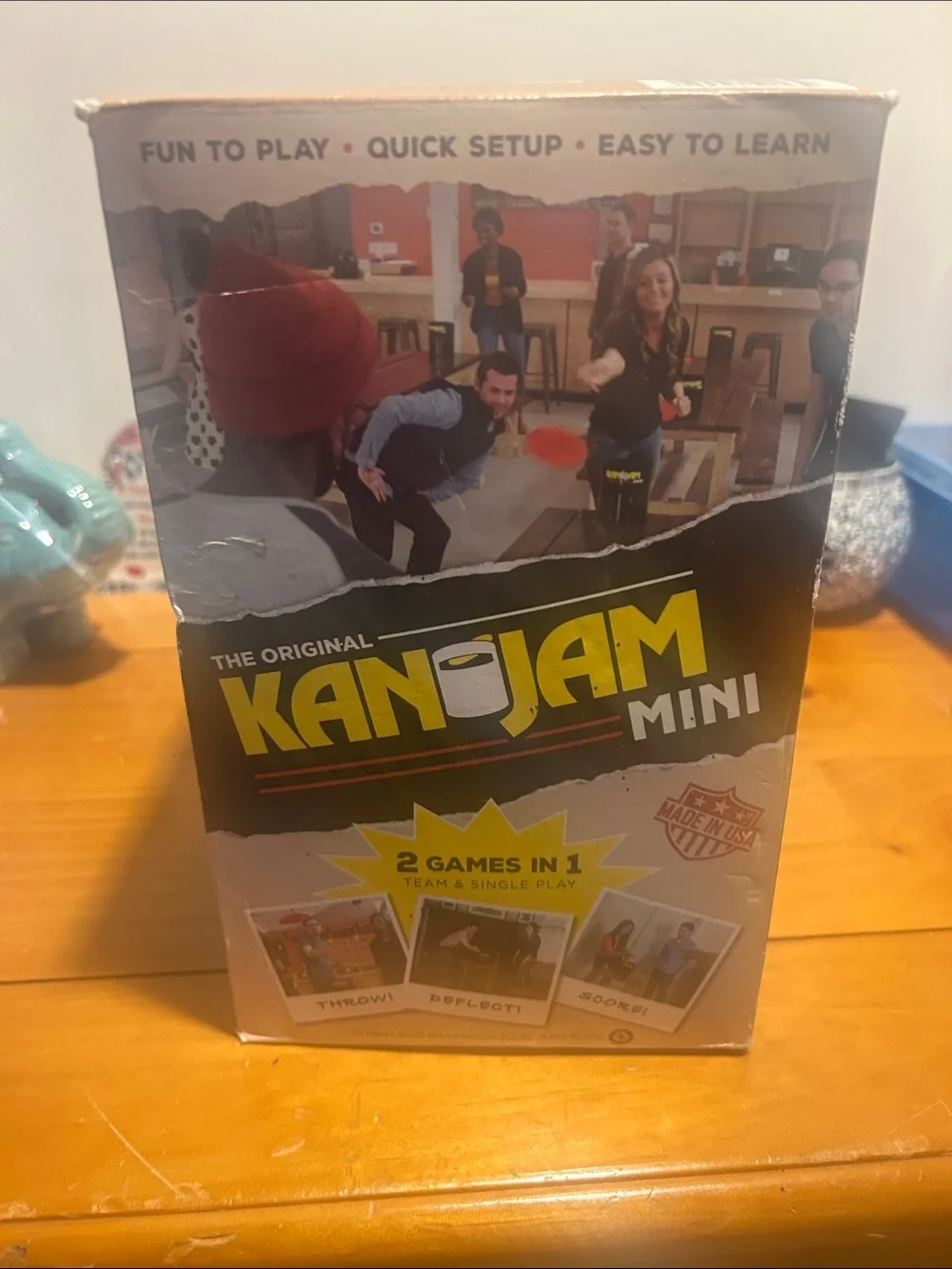 Kan Jam Mini Indoor Disc Toss Game - Yellow/Black